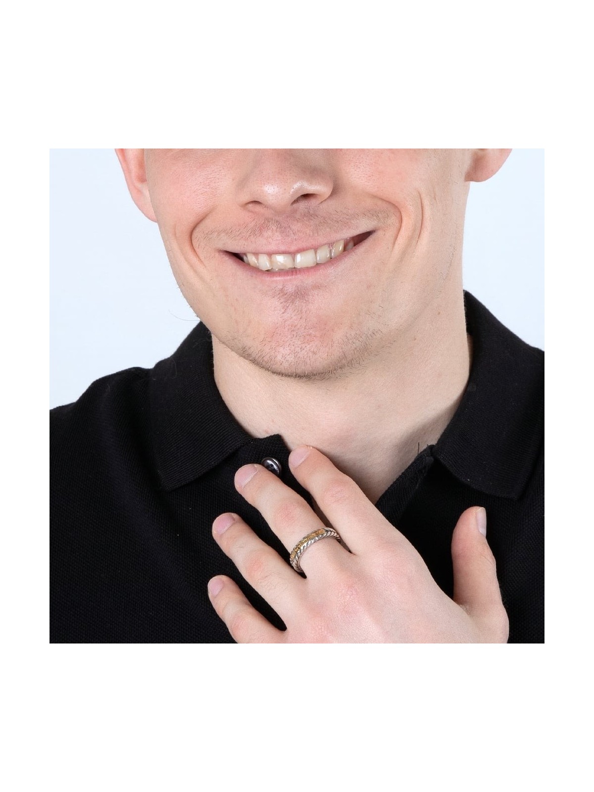 Ani Ledodi Sterling Silver Twisted Rope-Style Ring